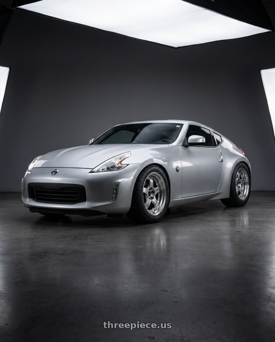 2016 Nissan 370z sport  with Work Meister S1 3P 5x114.3 19x10+24 T Disk Silver wheels