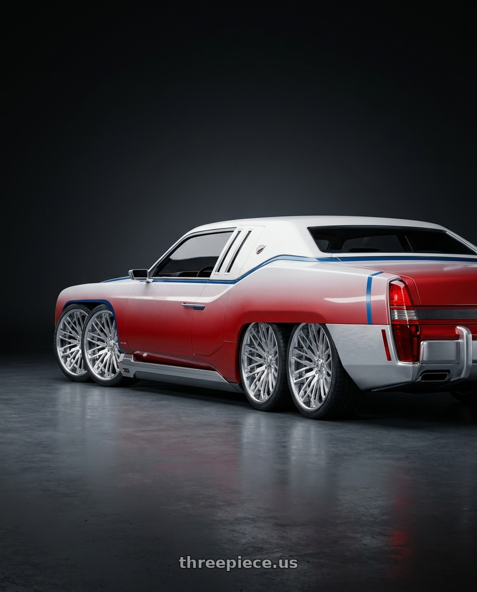 2076 Villefort  Alvardo with Asanti Forged 871 5x112 22x9 +24 BRUSHED wheels rear three quarter view square tires