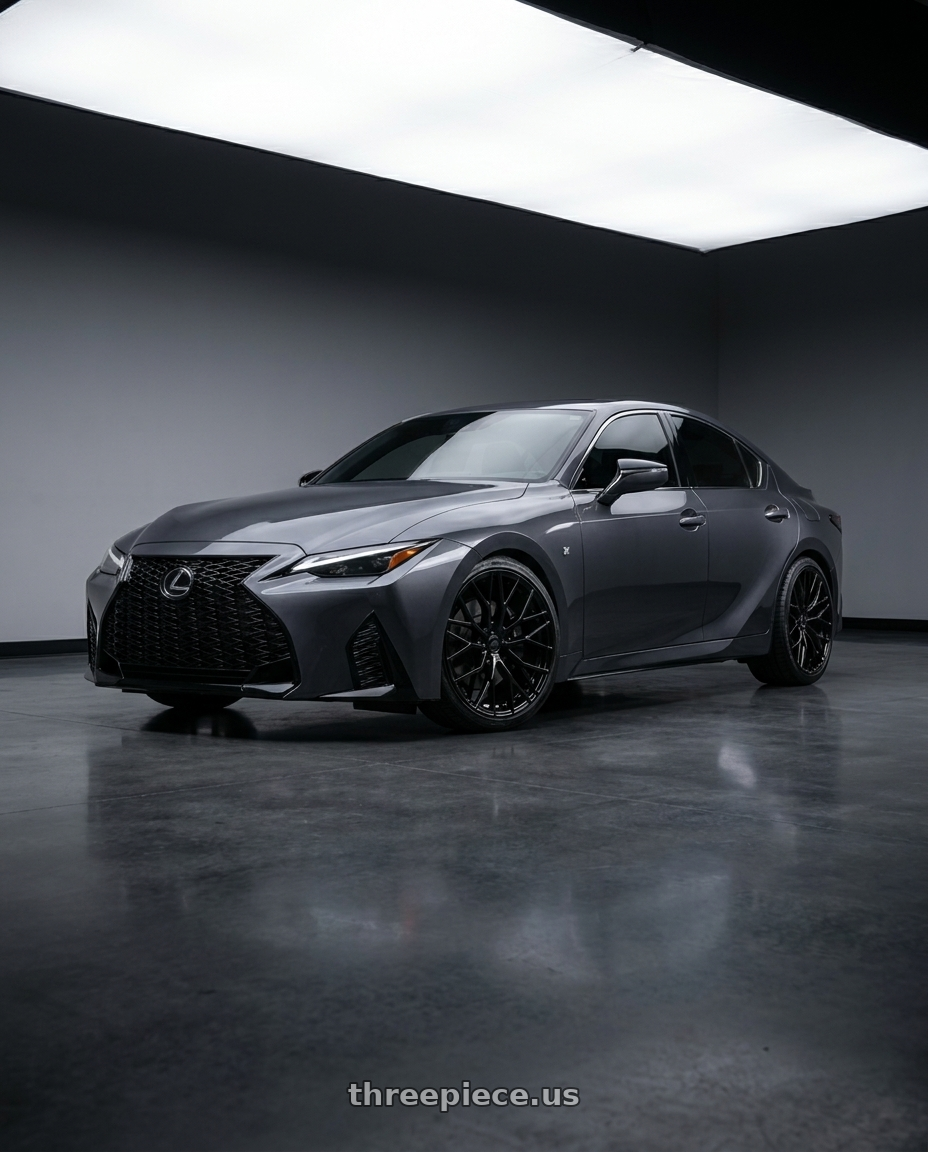2021 Lexus IS350 F Sport with Avant Garde Wheels M520R 5X114.3 20x9 +32 Gloss Black wheels