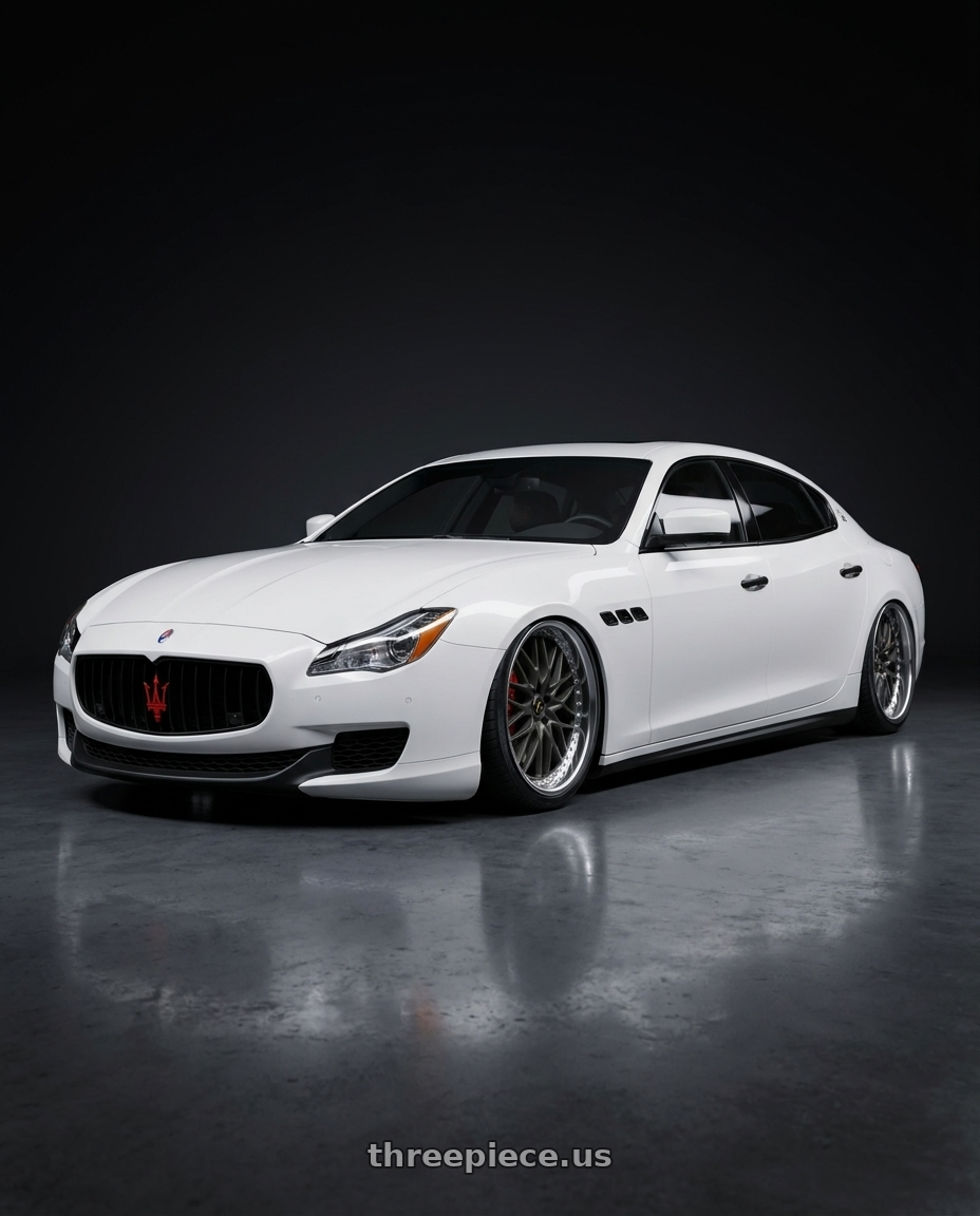 2014 maserati quattroporte gts  with Work Vs-Xv 5x114.3 20x11+46 O Disk Matte Dark Gunmetal wheels