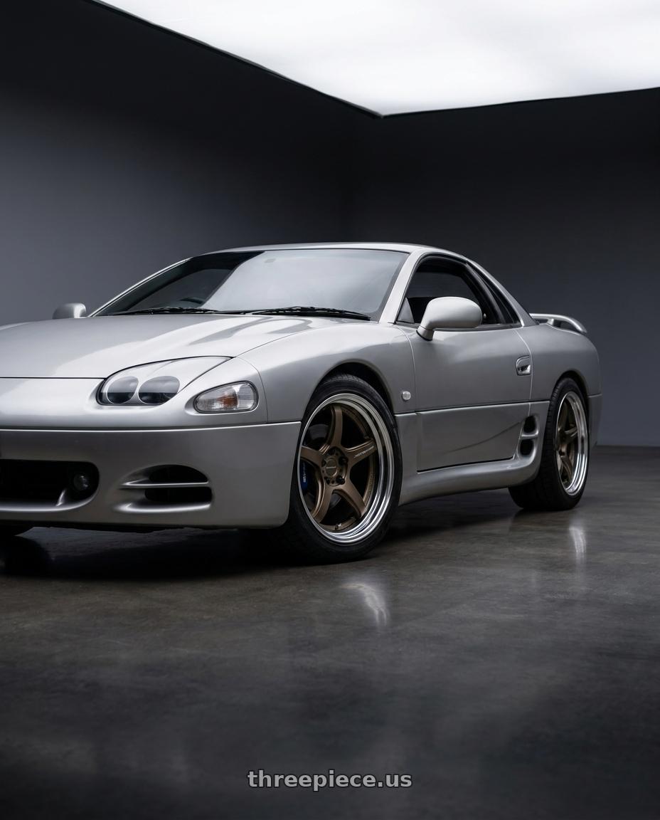 Mitsubishi GTO 1994 with Work T5R 2P 5x114.3 18x8.5 +38 Matte Bronze wheels