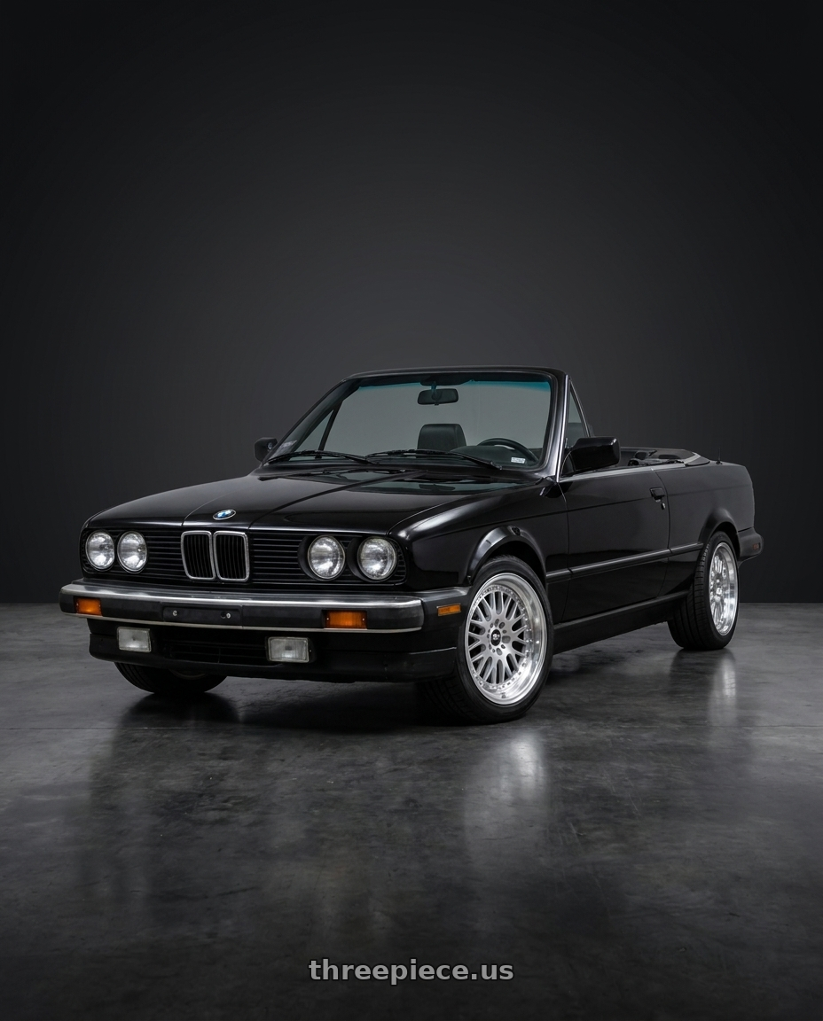 1990 bmw 325i with MST Wheels MT10 4x100/4x114.3 15x8.0 +25 Silver w/Machined Face wheels