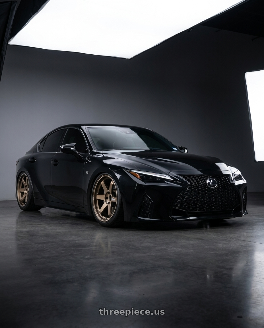 2023 lexus is350 with Volk Racing TE37 ULTRA M-SPEC 5x114.3 19x9.5 +22 BLAST BRONZE wheels
