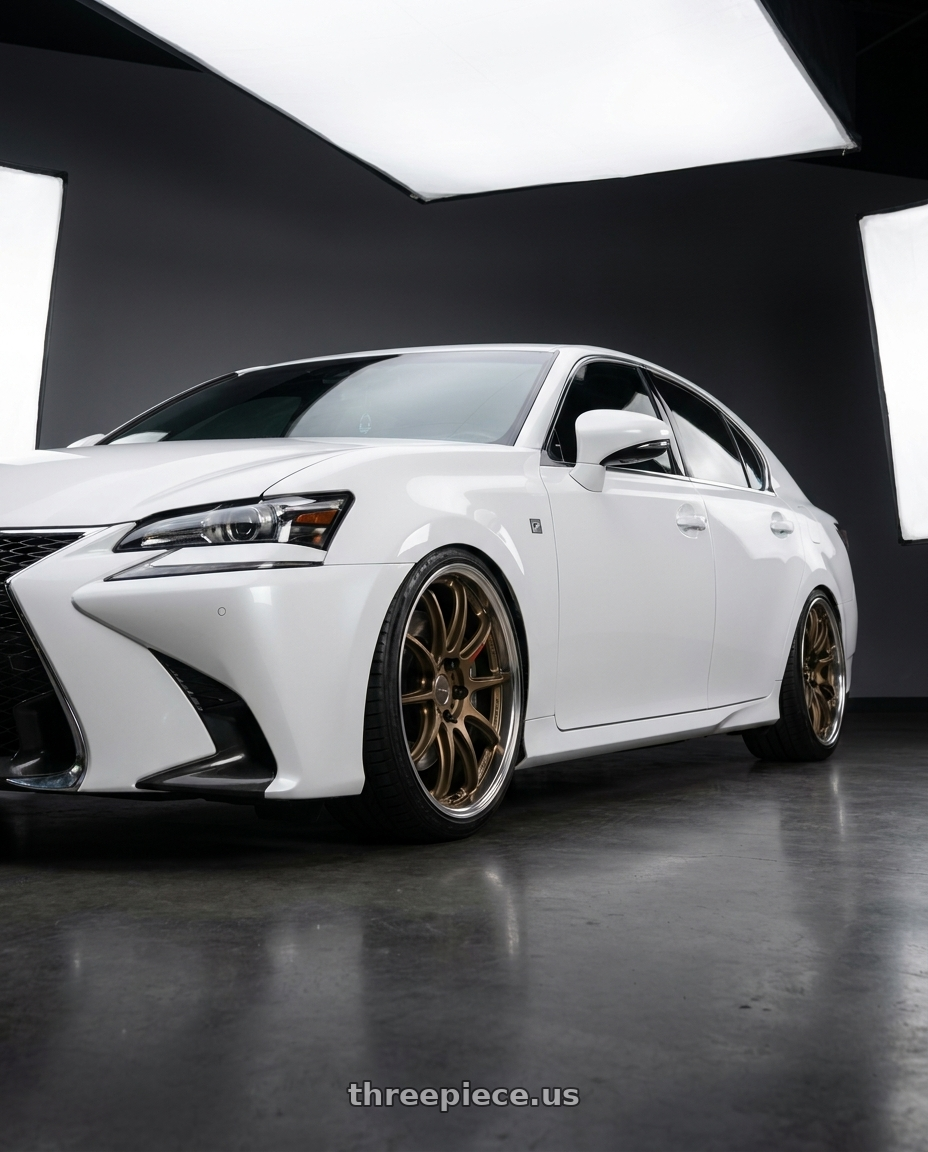 2018 Lexus GS350 F Sport with Work Zr10 2P 5x114.3 18x10.0 +38 Matte Bronze wheels