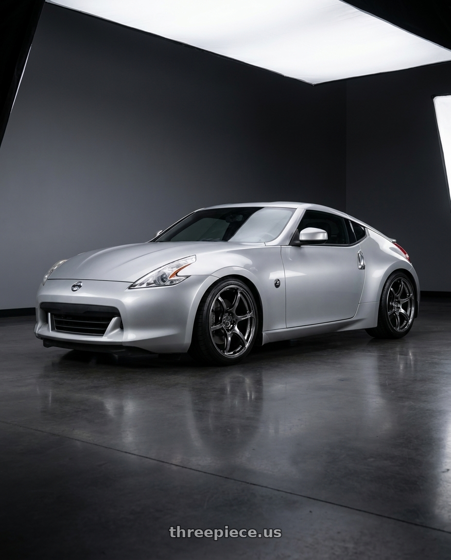 2009 Nissan 370z with Advan RGIII 5x114.3 18x10.5+15 Hyper Black wheels
