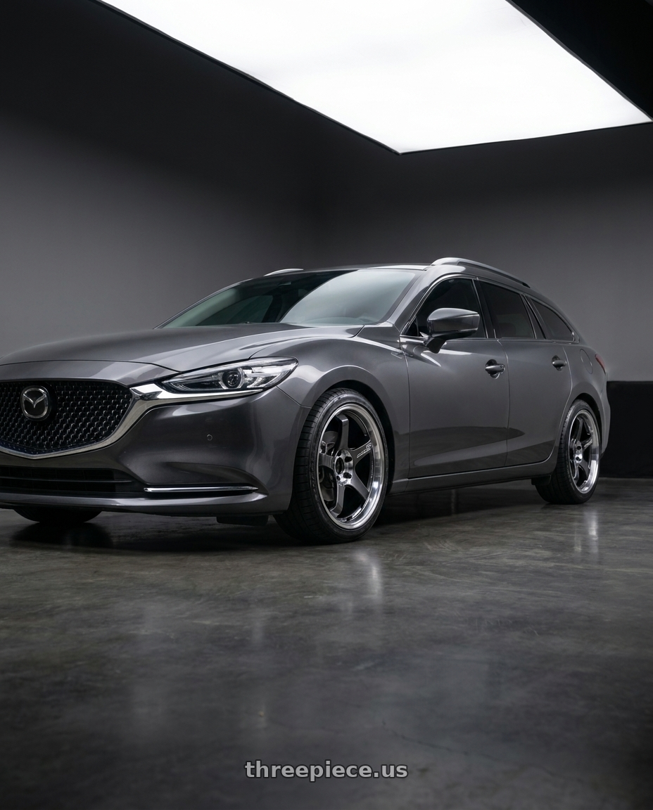 2019 Mazda 6 wagon with Advan Racing GT BEYOND-R 5x114.3 18x8.5 +37 DIAMOND CUT & DARK PLATINUM BLACK wheels