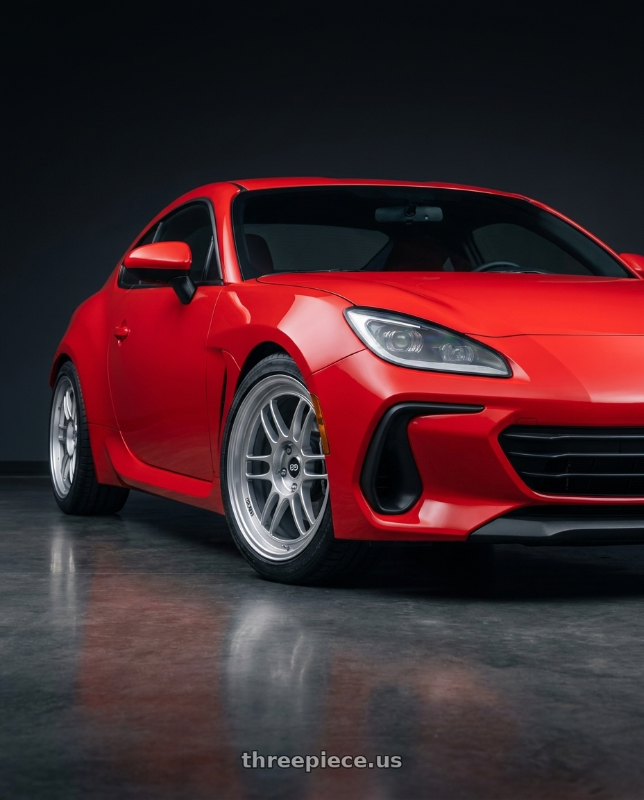 2026 subaru brz with Enkei RPF1 5x100 18x8+45 Silver wheels