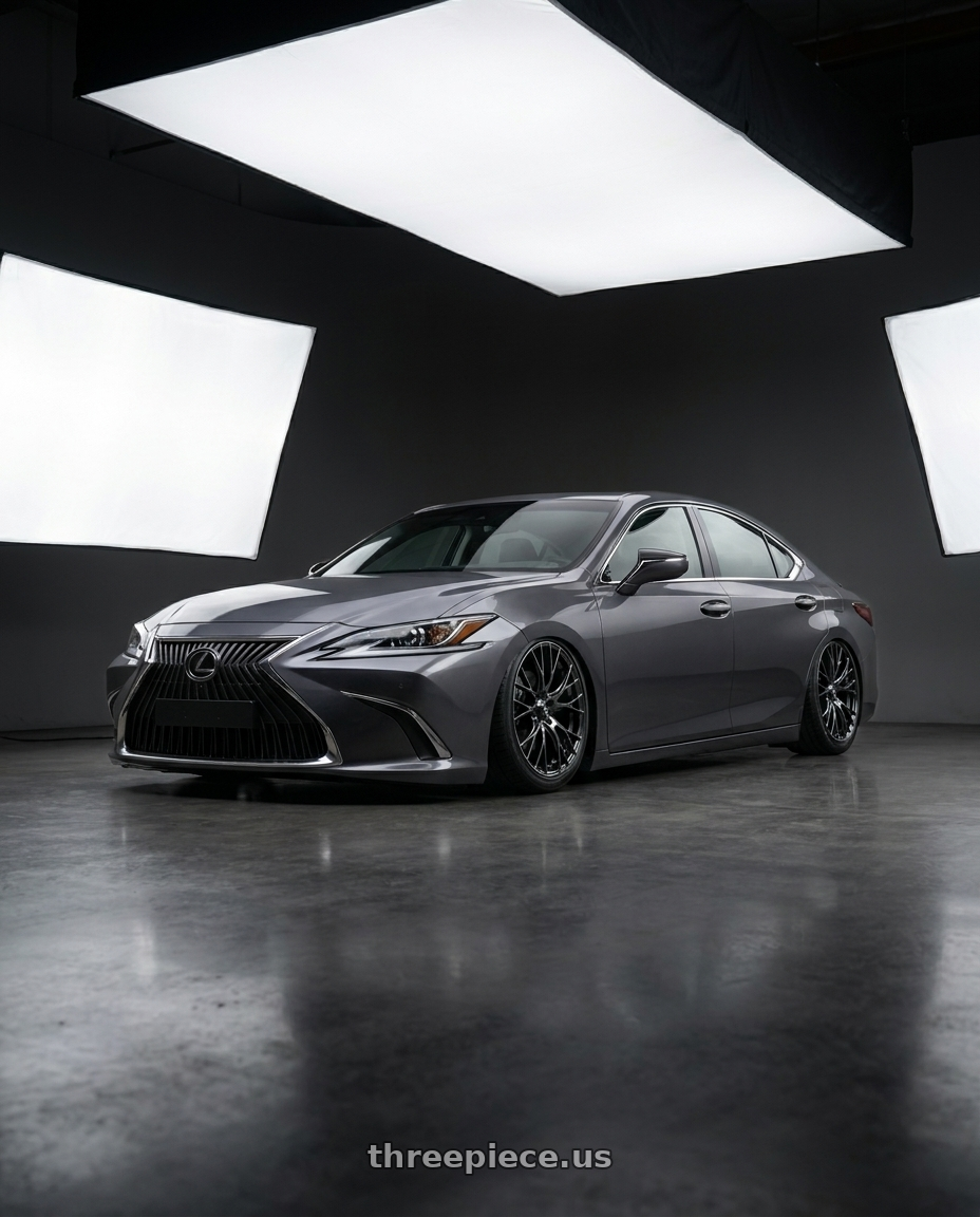 2025 Lexus es with WedsSport SA-20R 5x114.3 18x8.5+35 Weds Black Clear wheels