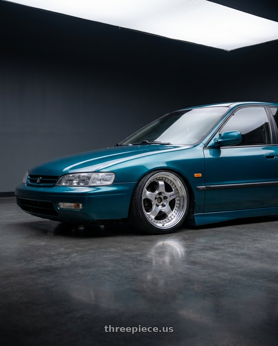 1994 honda accord with Work Meister S1 3P 4x114.3 18x7.5+41 A Disk Bright Buff Finish wheels