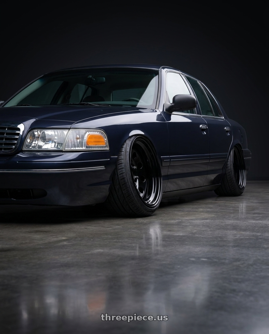 1999 Ford Crown Victoria LX with Vision HD 85H 8x165.1 17x9-12 Gloss Black wheels