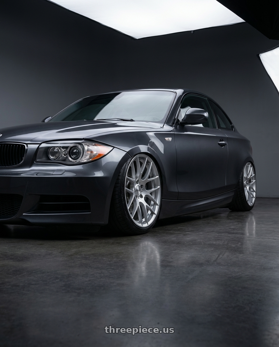 2012 BMW 1 Series E82 with Avant Garde Wheels M359 5X120 19x11 +25 Hyper Silver wheels