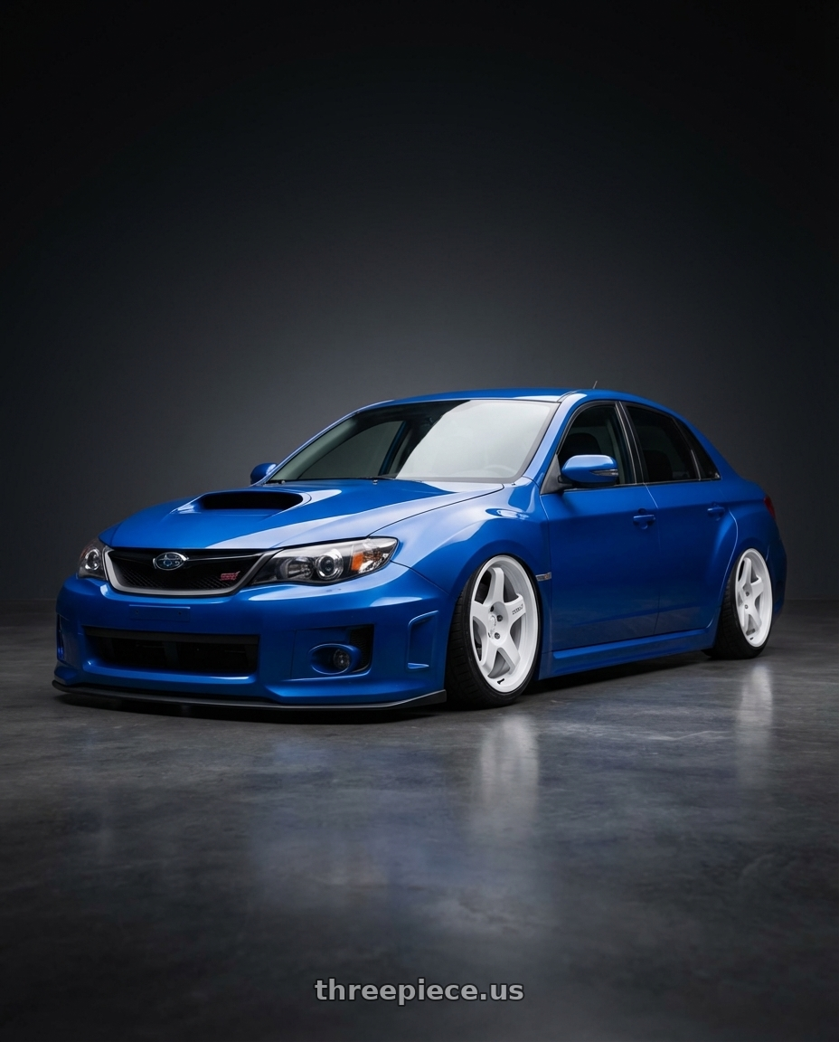 2013 Subaru WRX STI with fifteen52 CHICANE 5x114.3 / 5x100 18x8.5 +35 RALLY WHITE (GLOSS WHITE) wheels