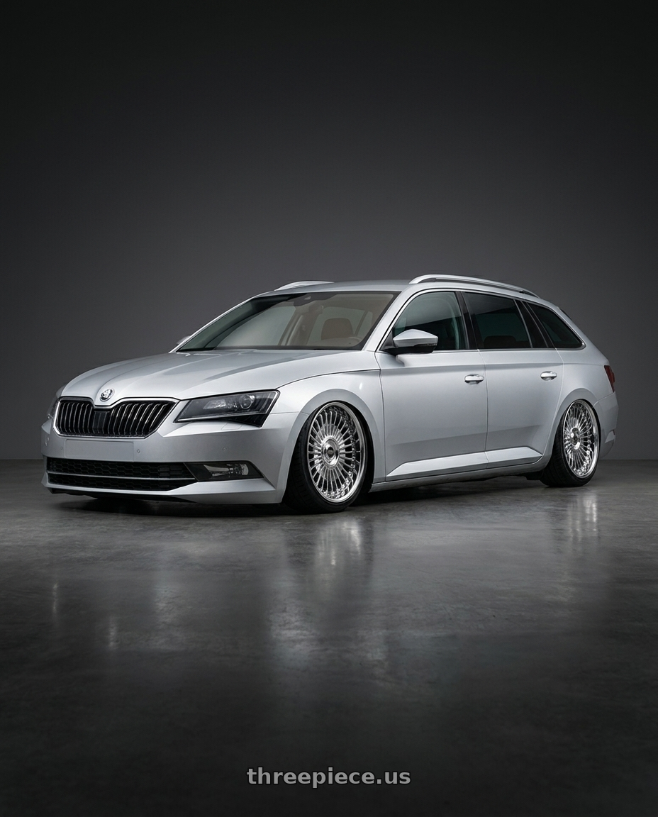 2018 Superb combi with Work Emitz Black Polish 5x100 19x7.5 +38 wheels