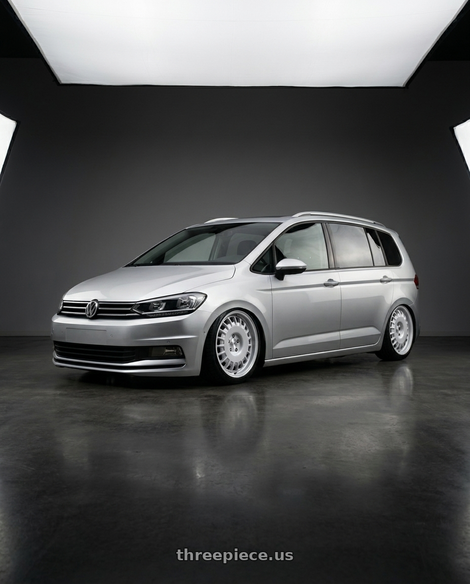 2017 Vw touran with Rotiform RC205 PMF 5X112 18x8.5 +45 GLOSS SILVER wheels
