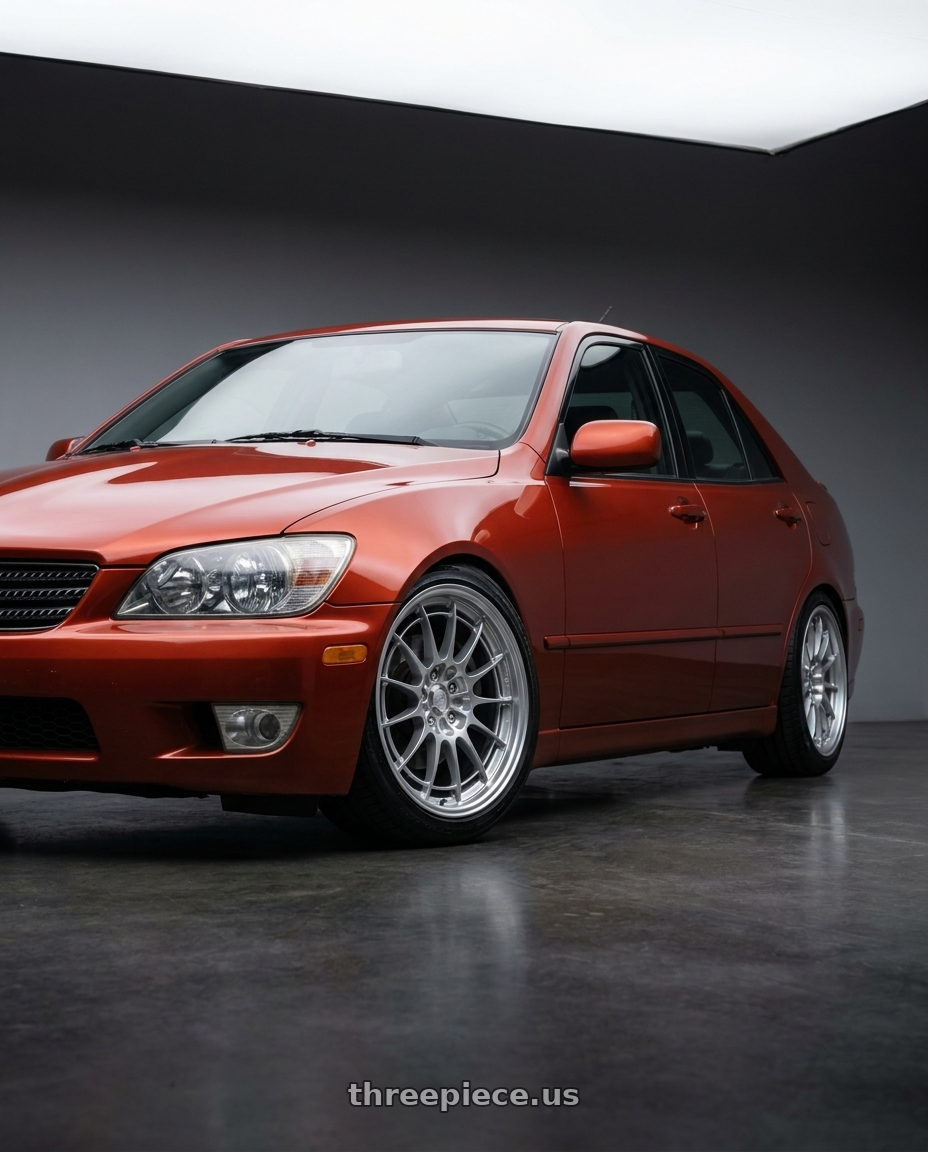 2001 Lexus IS300 Auburn Sky with Enkei NT03+M 5x108 18x9.5+40 Hyper Silver wheels