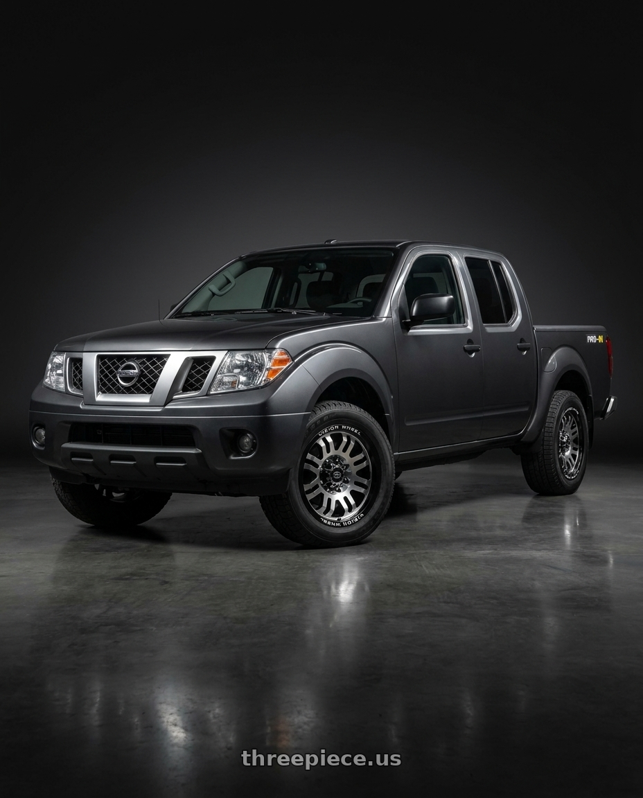 2021 Nissan Frontier SV with Vision Off-Road 409 Inferno 6x114.3 17x8.5+0 Gloss Black Machined Face wheels