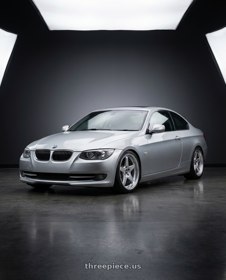 2012 BMW 3 Series E92 with ESR Wheels APEX SERIES AP5 5x120 18x9.5 +35 Hyper Silver wheels