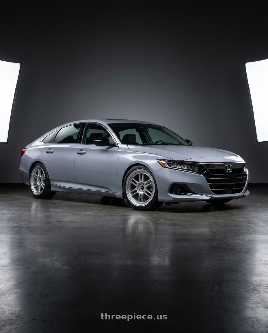 2021 Honda Accord EX-L with Enkei RPF1 5x114.3 18x9+35 Silver wheels