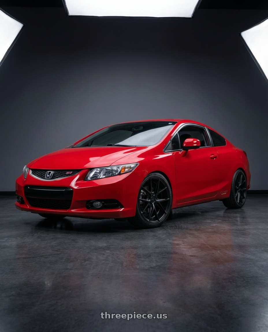 2015 Honda Civic Si with Niche 1PC M117 MISANO 5X114.3 17X8 +40 MATTE BLACK wheels