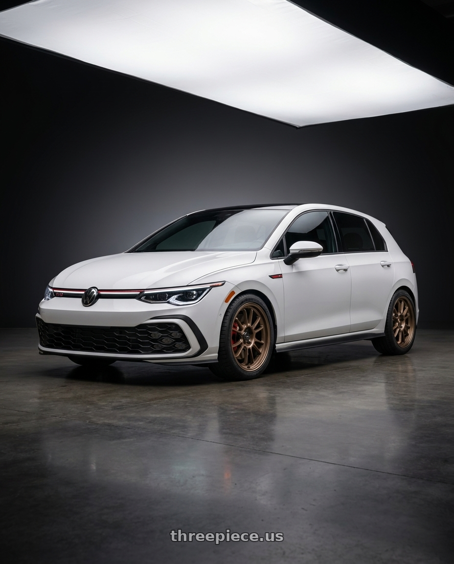 2025 Volkswagen gti with Konig Hypergram 5x112 18x8.5+43 Race Bronze wheels