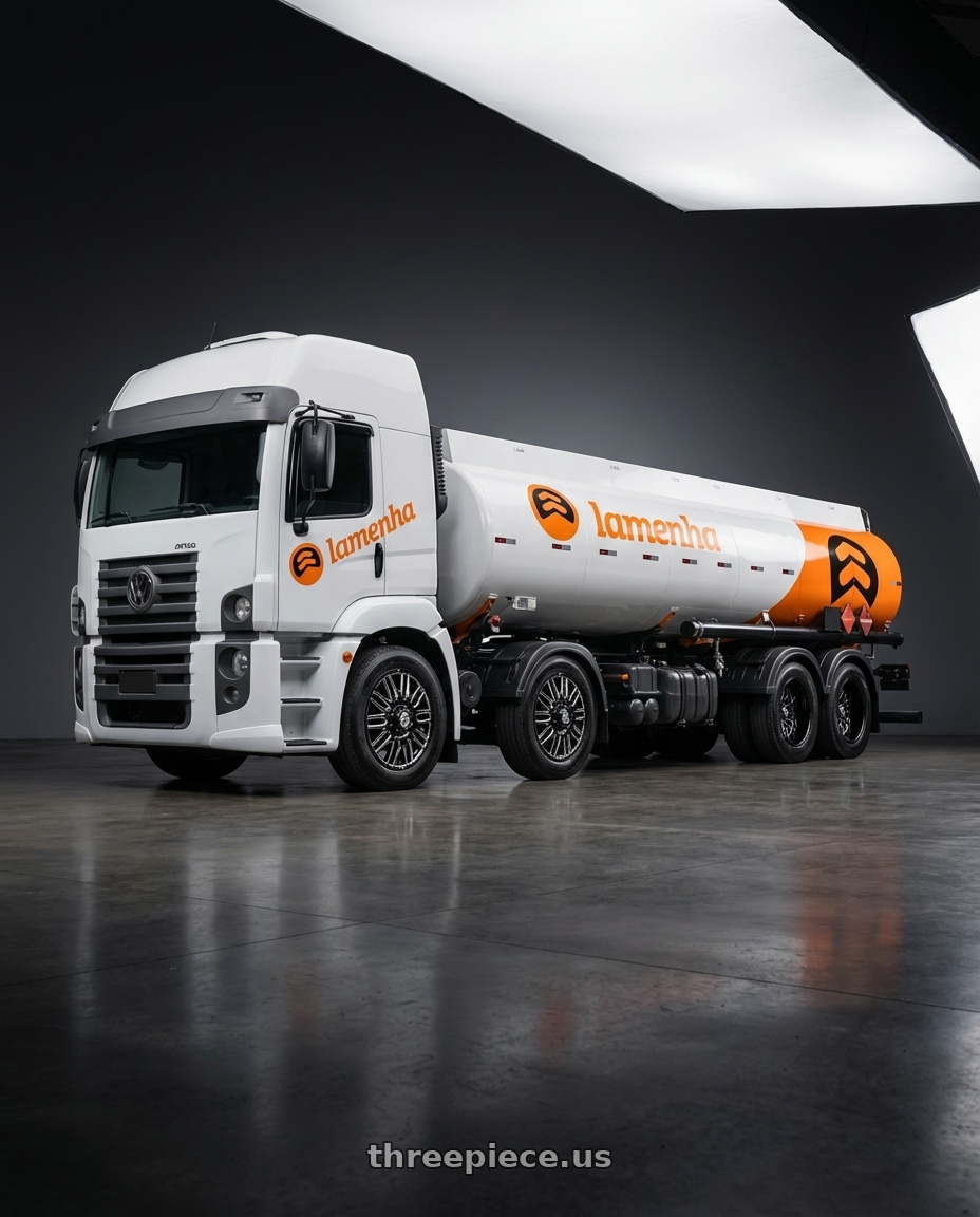 Carreta Tanque Gotti 4 Eixos 2025 with XF Dually XF-240 Dually 10x225 20x8.25 +110 Gloss Black & Milled wheels