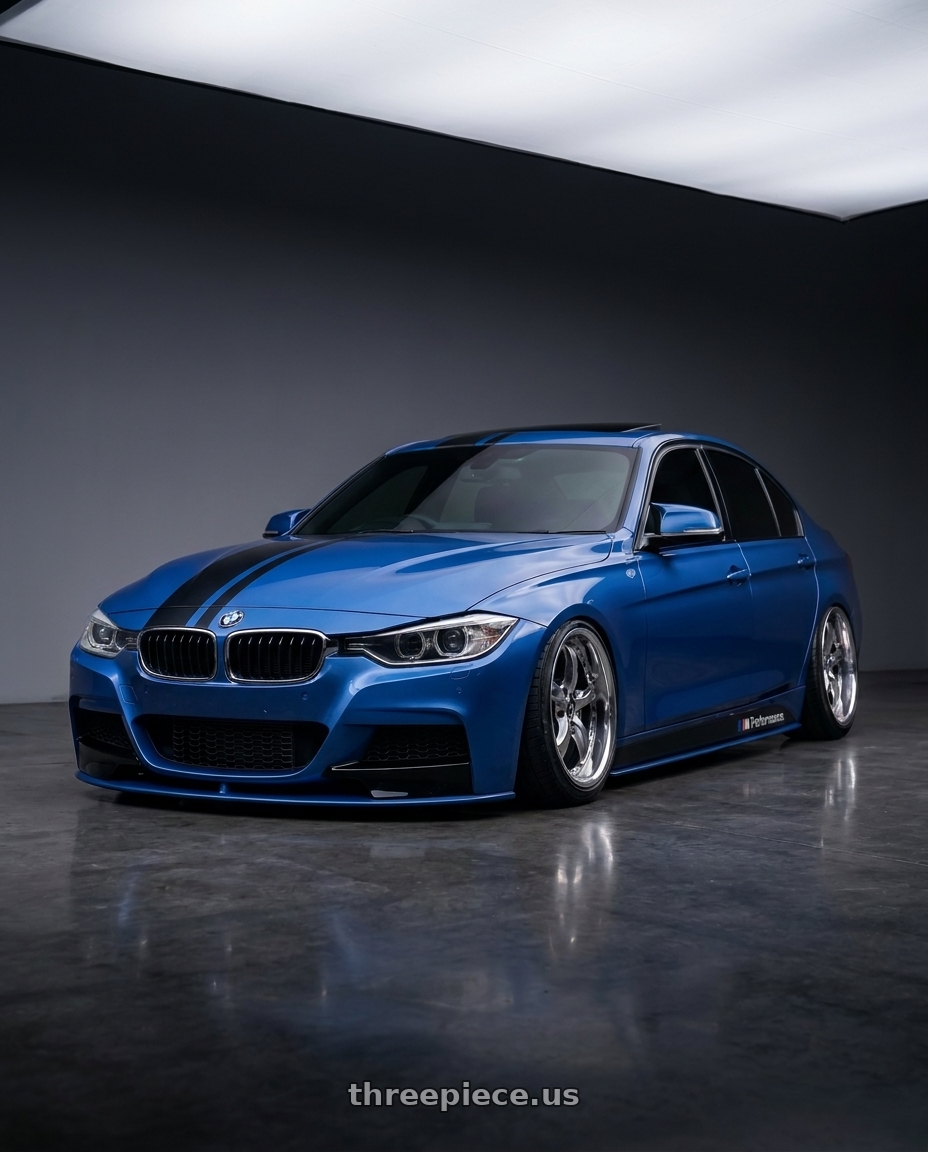 2014 BMW F30 M Sport with Stage Wheels Foushee 5x120 18x9.5 +38 Chrome wheels
