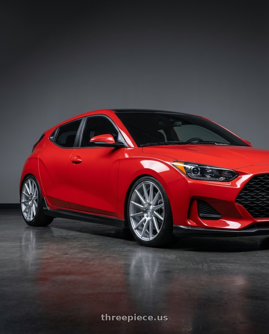 2022 Hyundai Veloster N with Niche 1PC M112 SURGE 5X114.3 19X8.5 +35 GLOSS SILVER MACHINED wheels