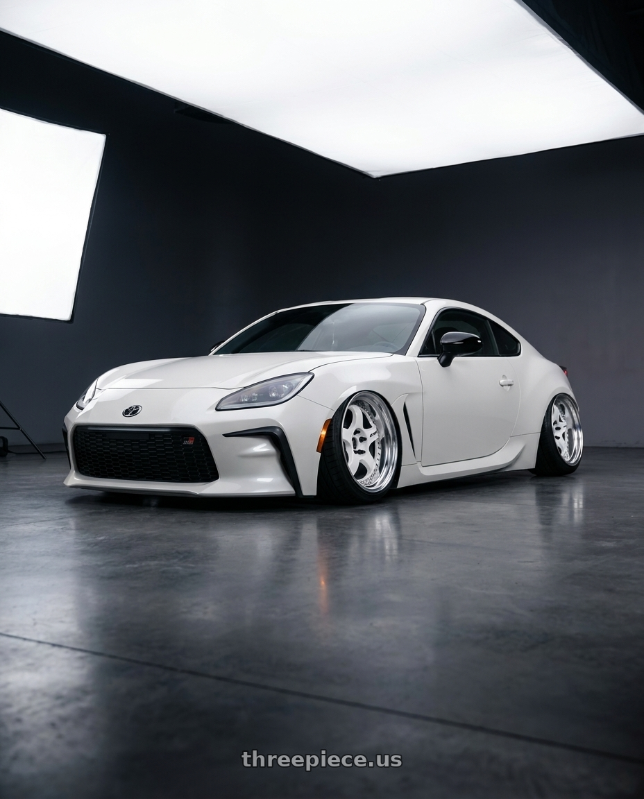 2025 Toyota gr86 premium white with Work Meister S1 3P 5x100 18x9.5+35 L Disk White wheels