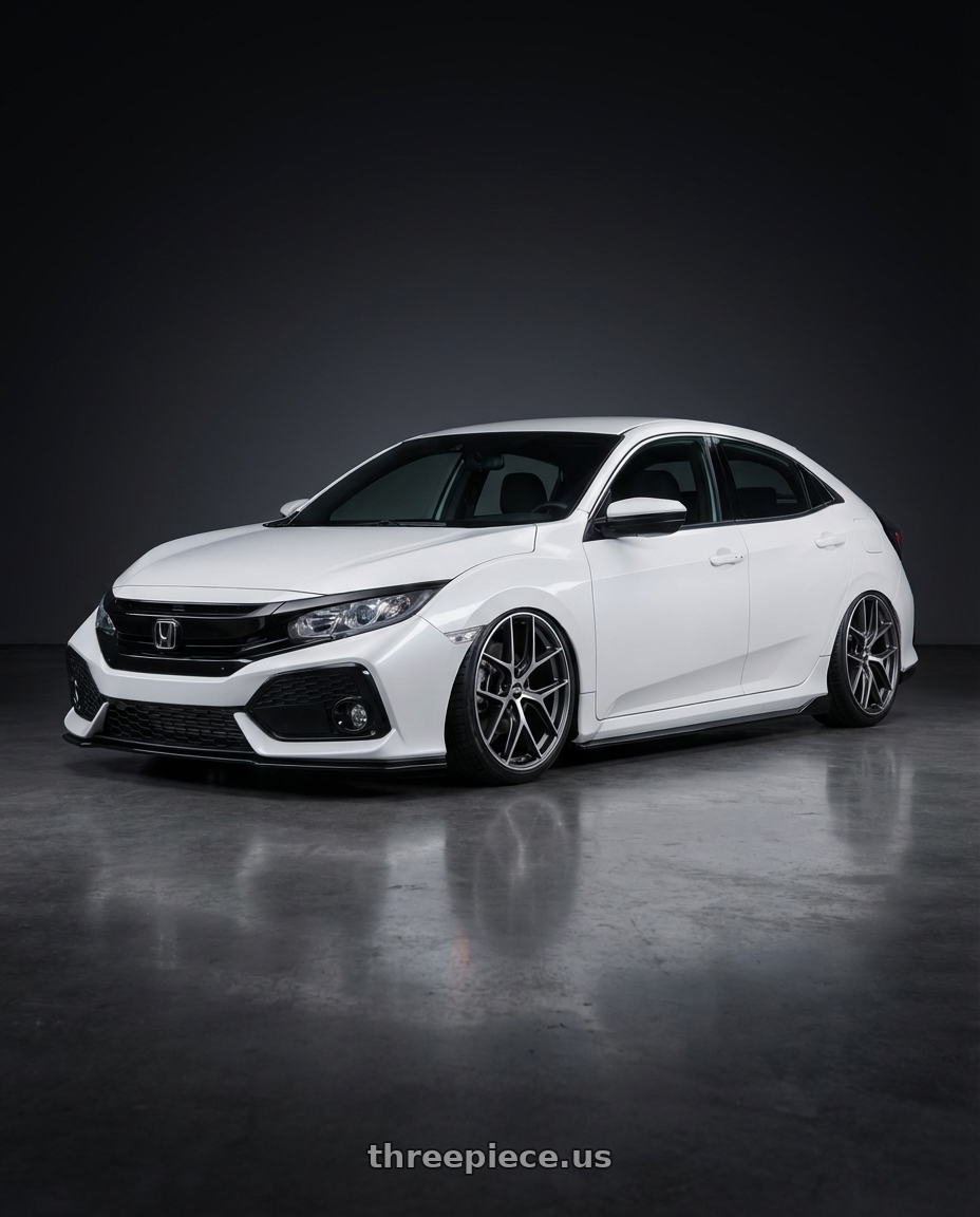 2019 Honda Civic with BBS CC-R 5x114.3 19x8.5+30 Graphite w/ Diamond Cut Face wheels