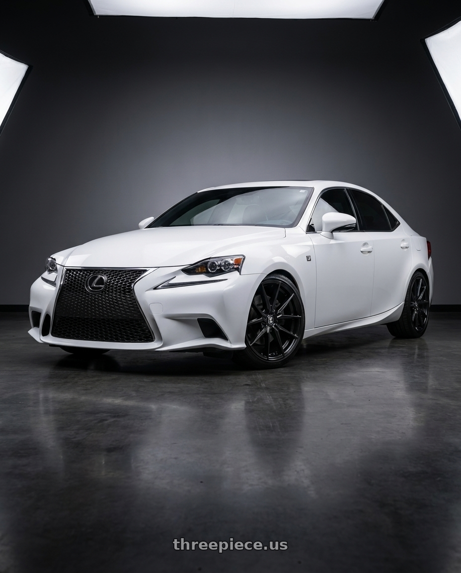 2016 Lexus is200T F-Sport with TOUREN TR94 3294 5x114.3 18x8 +35 GLOSS BLACK wheels