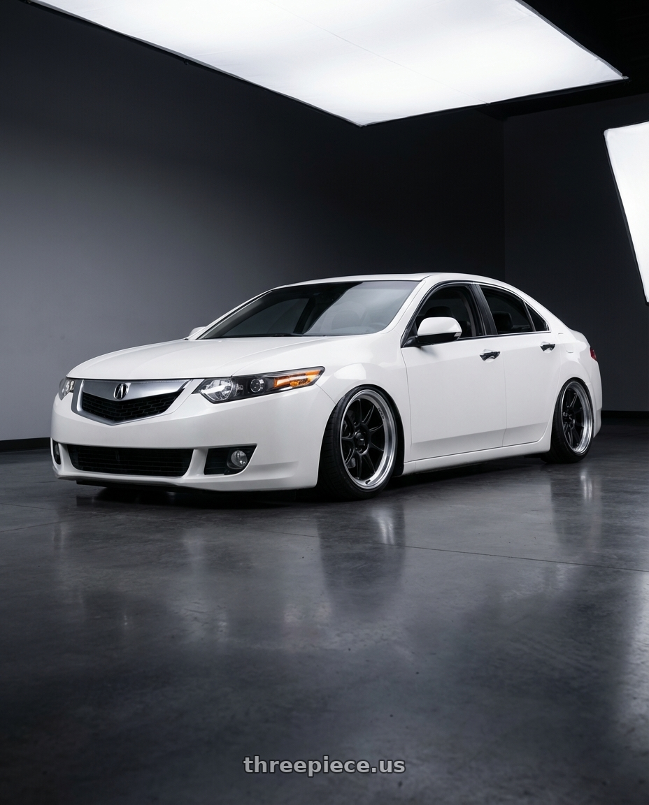 2013 Acura TSX with Konig Countergram 5x114.3 19x10+25 Matte Black / Matte Machined Lip wheels