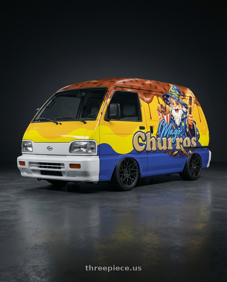 asia towner 1997 cargo adesivada mago churros with Rotiform 1PC R112 BLQ 5X114.3 18X8.5 +38 MATTE BLACK wheels