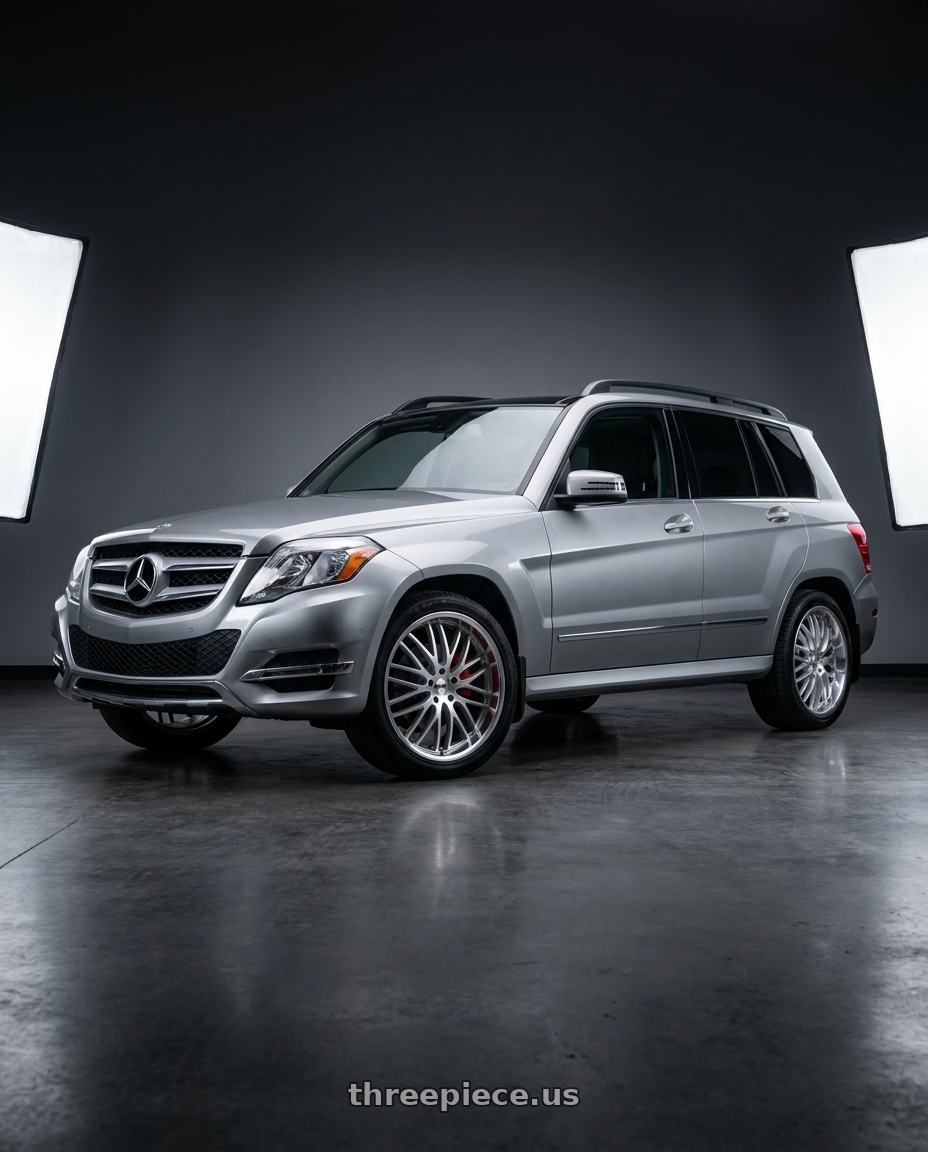 2015 Mercedes Benz GLK350 4MATIC with TSW SNETTERTON 5X112 20X8.5 +35 HYPER SILVER W/ MIRROR CUT LIP wheels
