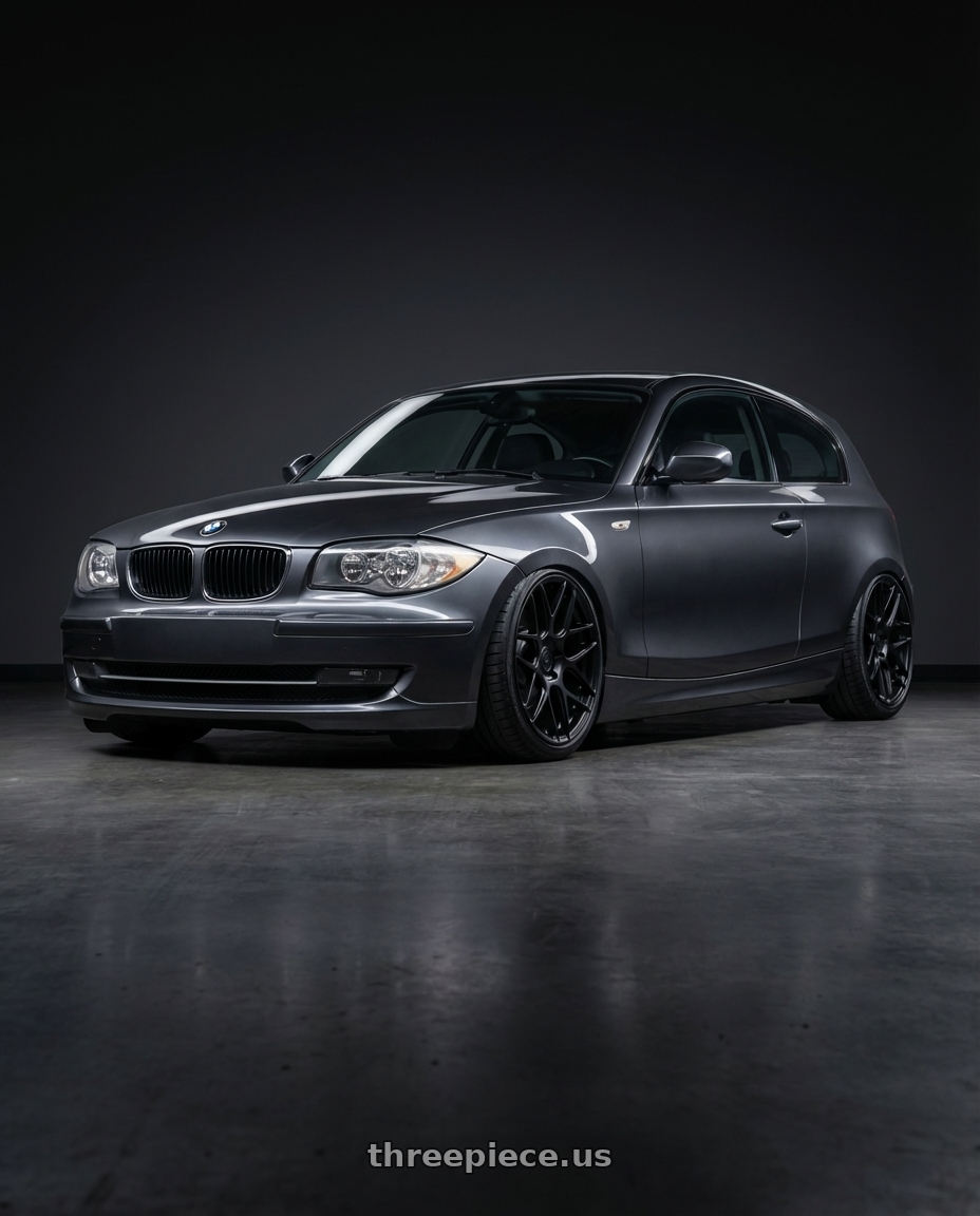 2012 BMW 1 Series E82 with Aodhan AFF2 5x120 19x9.5+35 Matte Black wheels