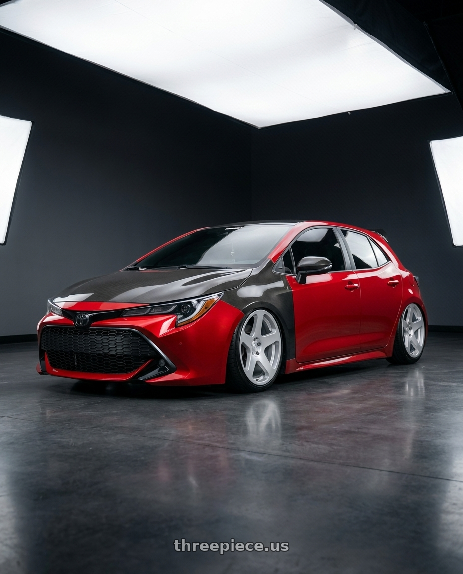 2022 Corolla sport with Rotiform RC200 NUE 5X120 20x10 +40 GLOSS SILVER wheels