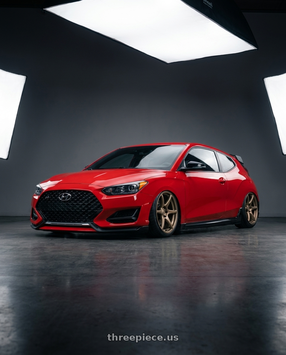2022 Hyundai Veloster N with Kansei K11B Tandem 5x114.3 19x9.5 12 Bronze wheels