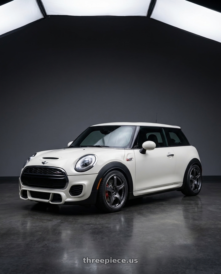 2017 mini cooper jcw with Advan Racing TC4 5x112 18x7.5 +42 RACING GUNMETALLIC & RING wheels