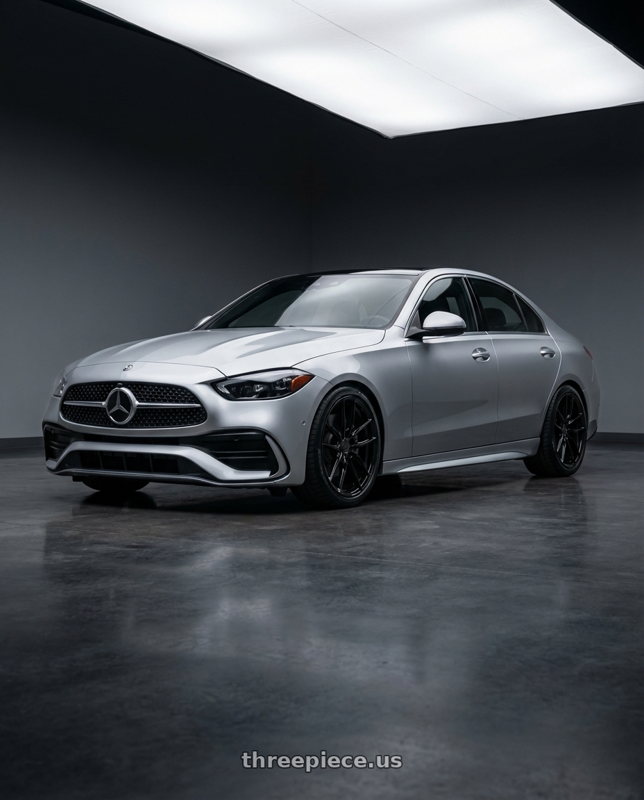 2022 Mercedes-Benz C-Class W206 with Avant Garde Wheels M520R 5X112 19x9.5 +40 Gloss Black wheels