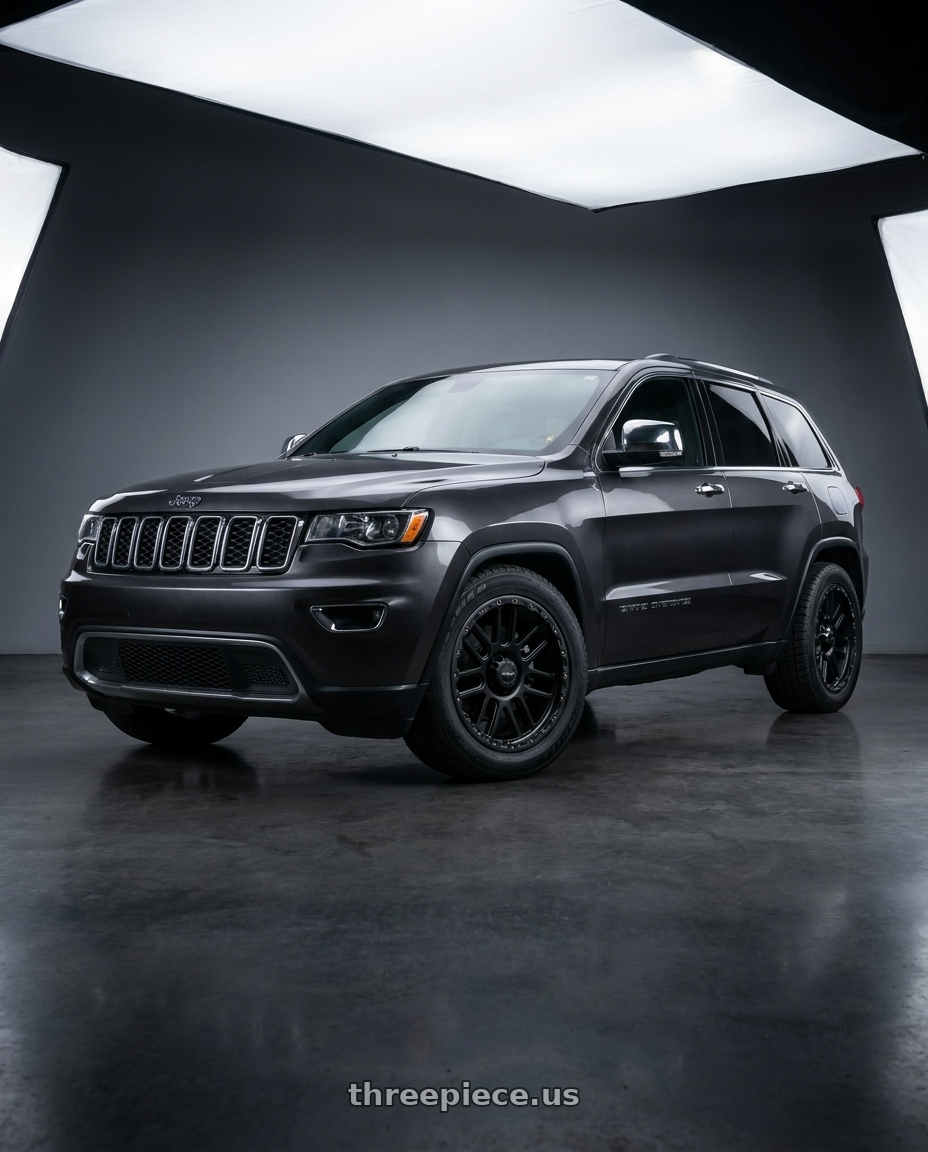 2017 grand jeep cherokee limited  with Vision Off-Road 111 Nemesis 6x135 20x9+0 Matte Black wheels
