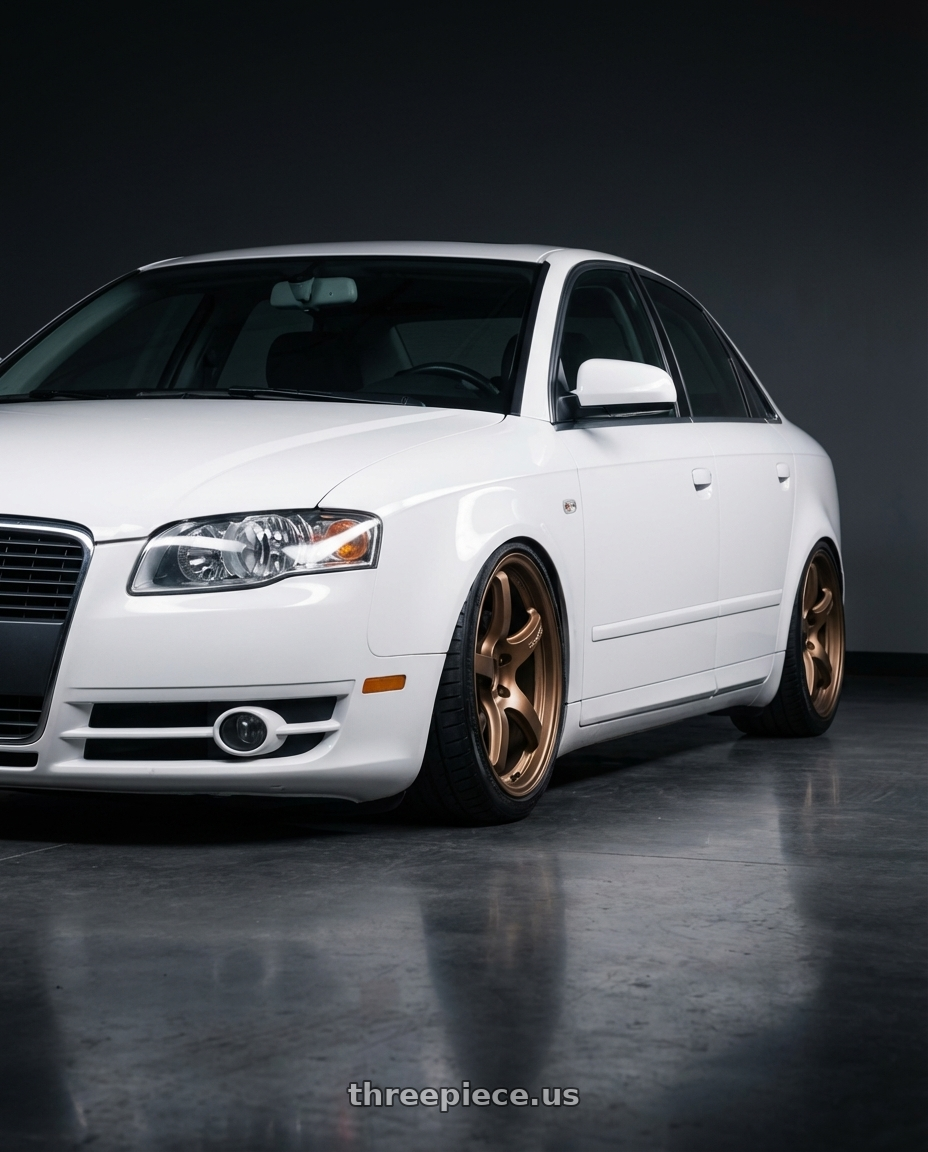 2010 Audi A4 B7 with Gram Lights 57CR 5x112 19x9.5+25 Bronze II wheels