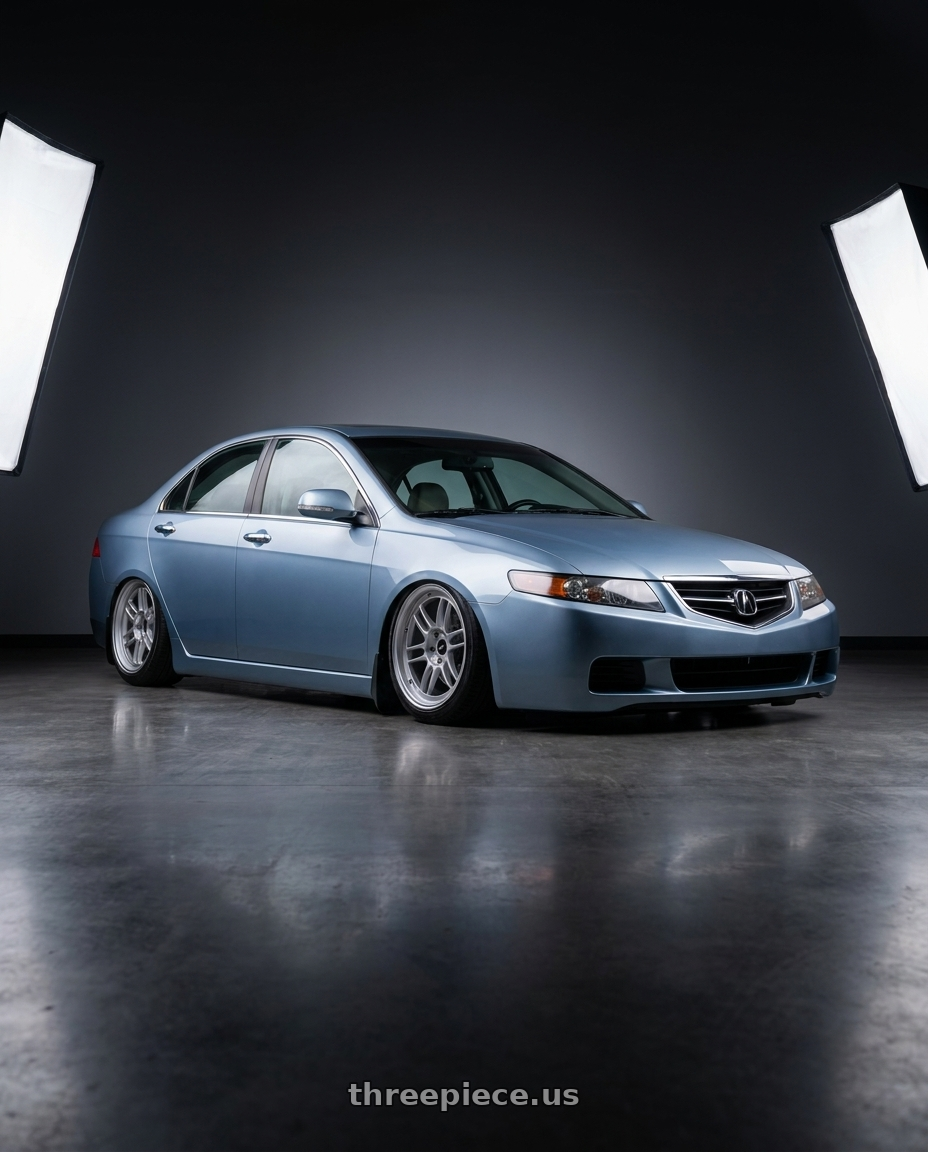 2005 Acura Tsx with Enkei RPF1 5x114.3 17x8+45 Silver wheels