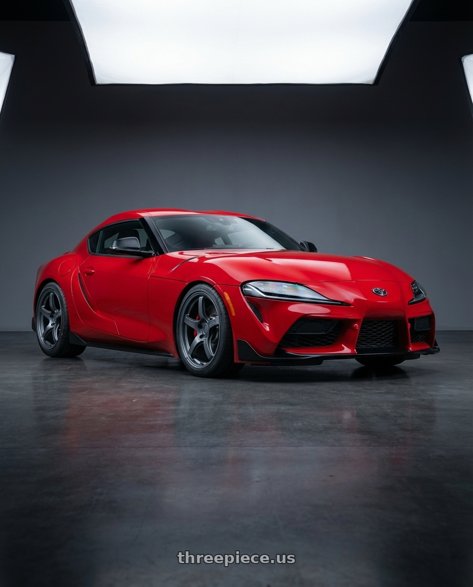 2023 Toyota GR Supra with Gram Lights 57CR 5x112 19x8.5+45 Gunblue II wheels