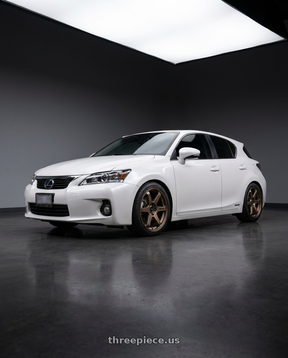 2012 lexus ct200h with Enkei T6R 5x100 17x8+45 Matte Bronze wheels