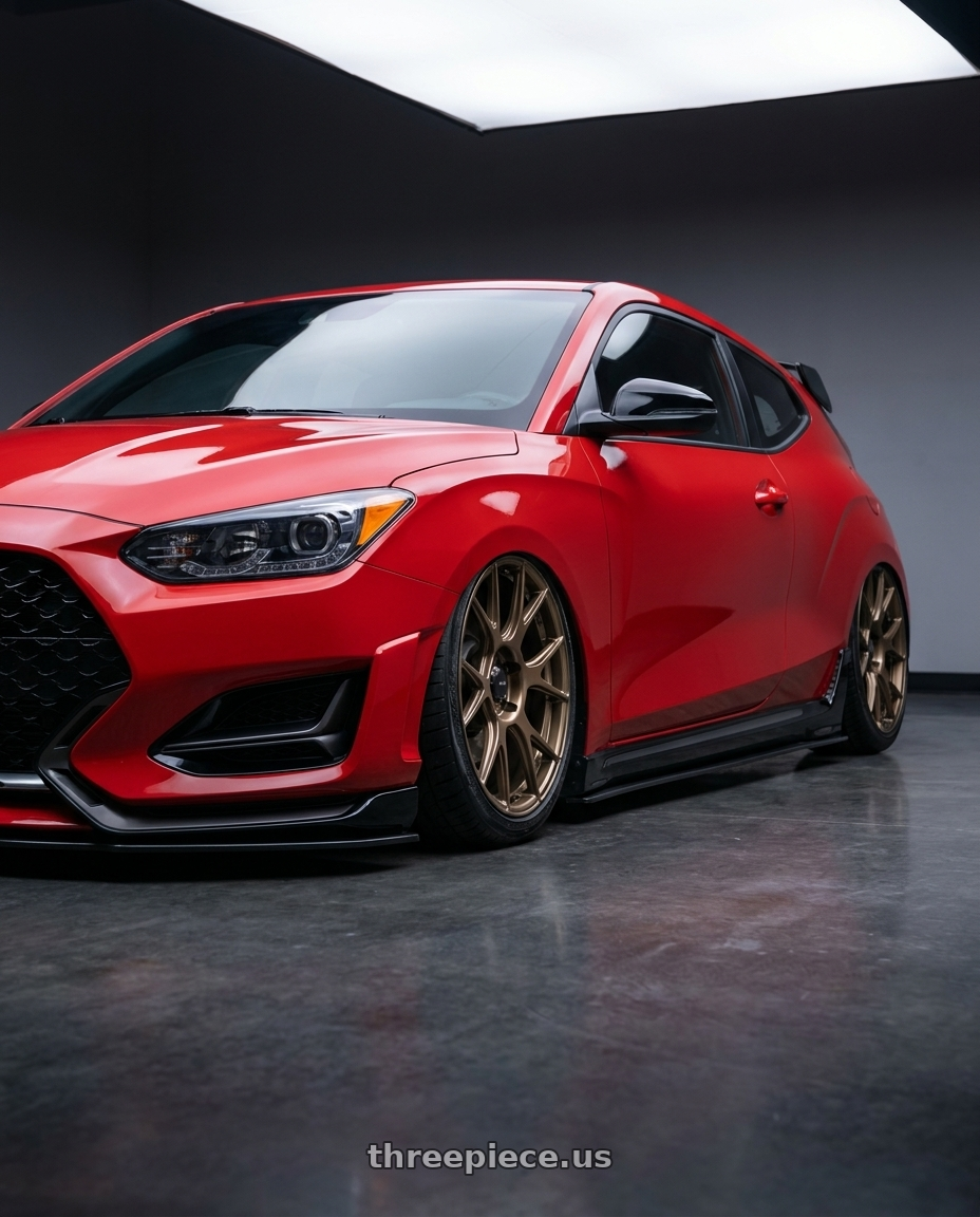 2022 Hyundai Veloster N with Konig Ampliform 5x114.3 19x9.5+25 Gloss Bronze wheels