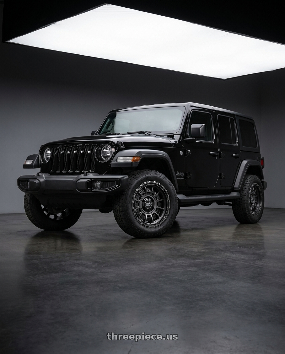 2021 Jeep Wrangler Sport with Black Rhino LEGION 5X127 17X9 -12 MATTE BLACK GRAY TINT wheels