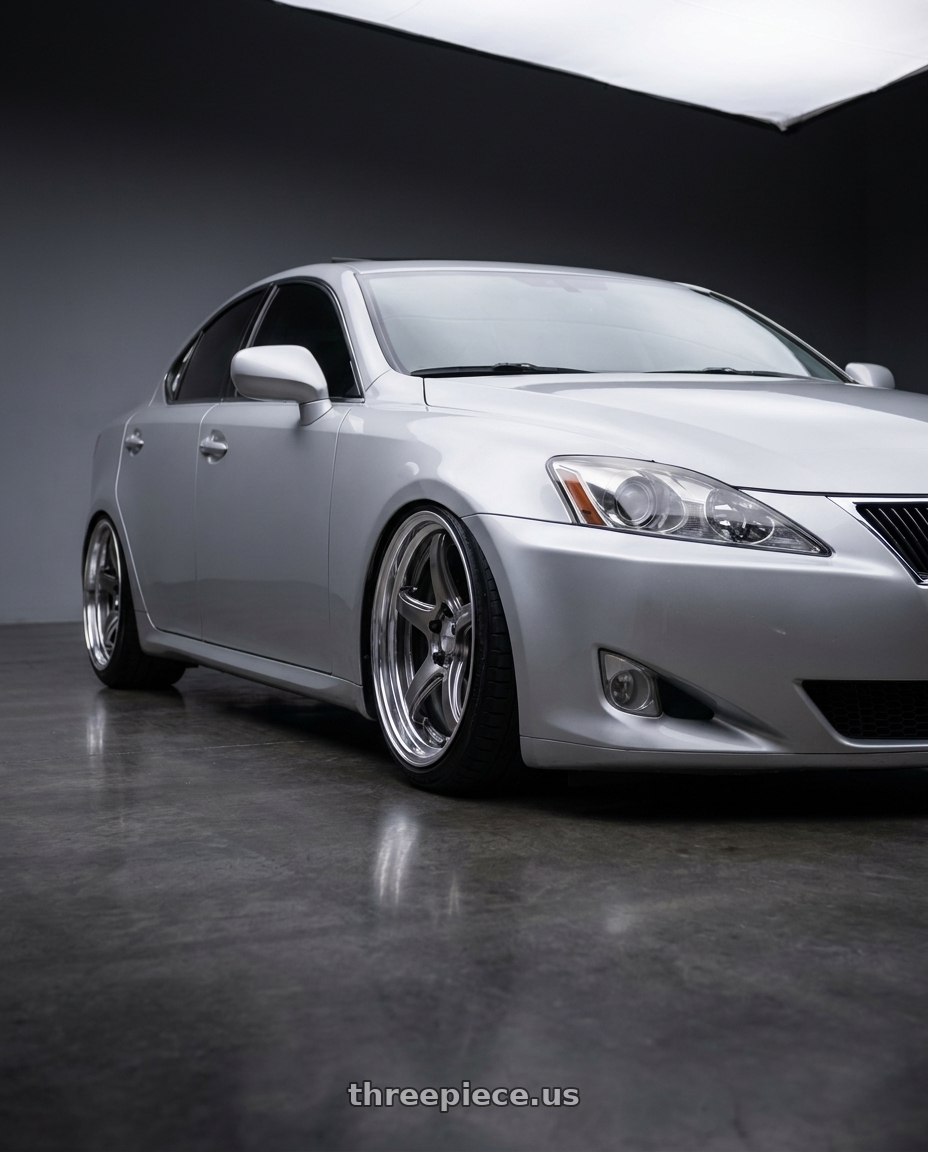 2010 lexus i250 silver with Work T5R 2P 5x112 19x9.0 +45 GT SILVER wheels