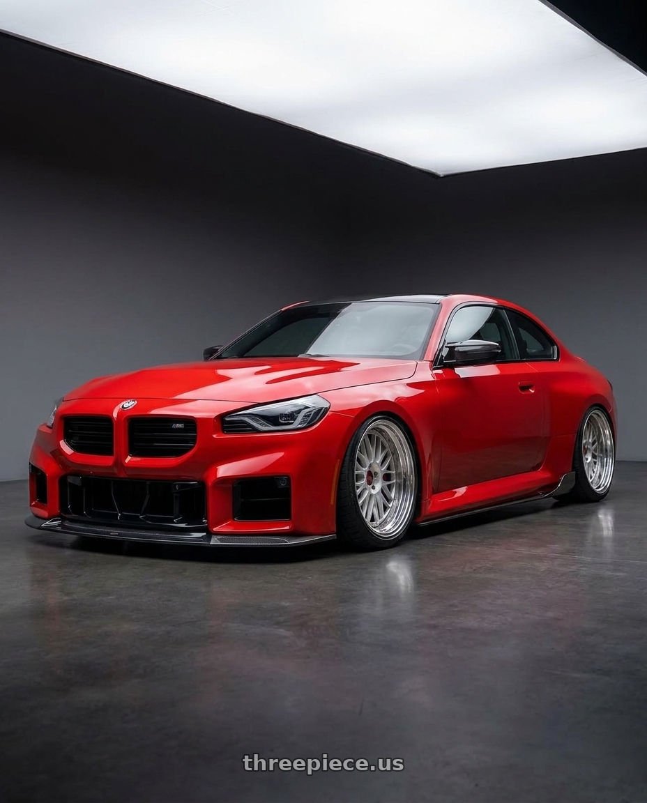 2024 bmw m2 G87 with Work Wheels VS-KF 5x112 19x10+16 Light Grey Silver L Disk FULL REVERSE wheels