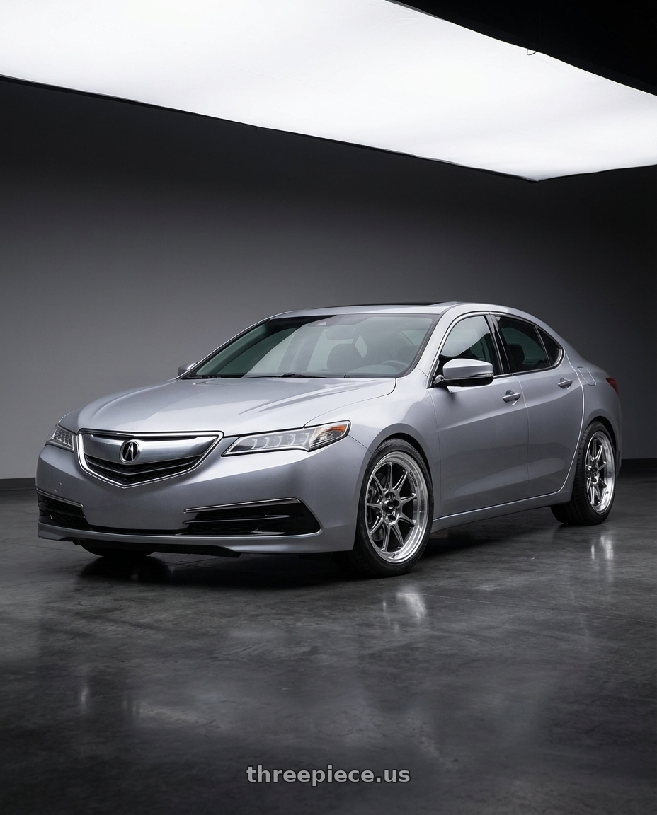 2019 Acura TLX with Konig Countergram 5x114.3 19x8.5+43 Hyper Chrome / Machined Lip wheels