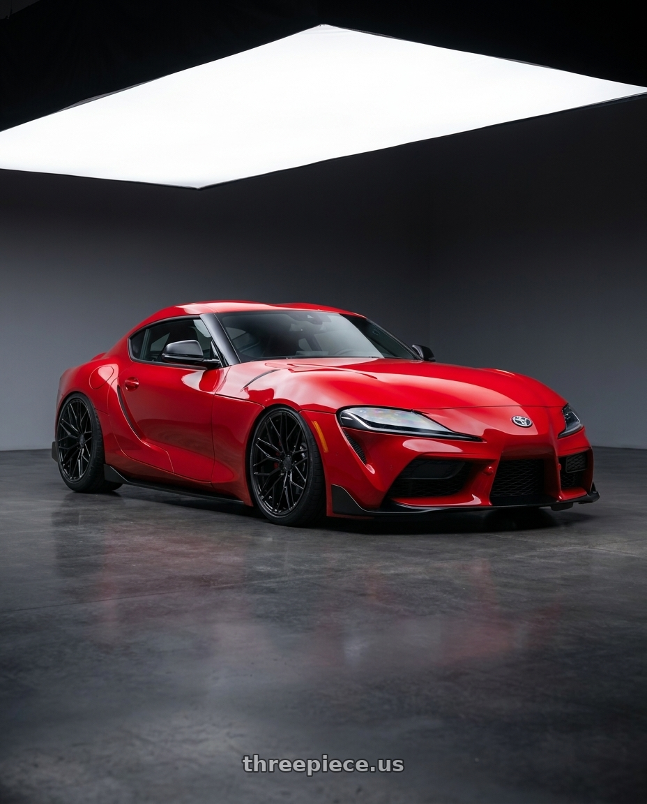 2023 Toyota GR Supra with Avant Garde Wheels M520R 5X112 19x8.5 +35 Gloss Black wheels