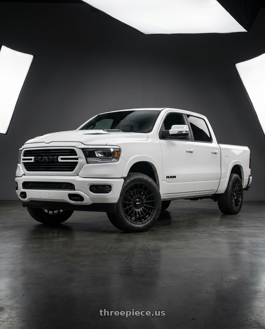 2026 Ram 1500 GT Sport with Rotiform LAS-R BLANK 17x9 +30 Matte Black wheels